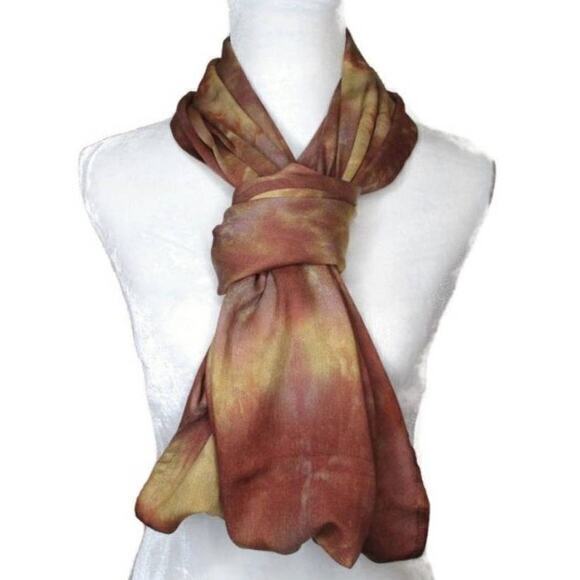 NEW Artisan Hand-Dyed Scarf Infinity Wrap Galaxy Tie Dyed Print One Size - Picture 3 of 6